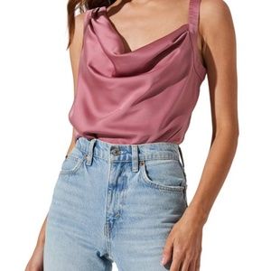 Astr Asymmetric Sleeveless Bodysuit